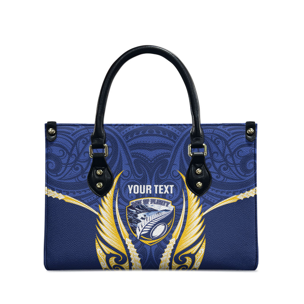 Bay of Plenty 2026 Rugby Custom Leather Bag NZ Maori Silver Fern