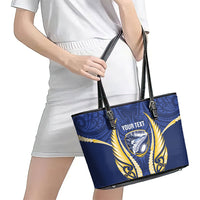 Bay of Plenty 2026 Rugby Custom Leather Tote Bag NZ Maori Silver Fern LT14 - Polynesian Pride
