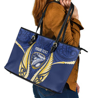 Bay of Plenty 2026 Rugby Custom Leather Tote Bag NZ Maori Silver Fern LT14 - Polynesian Pride