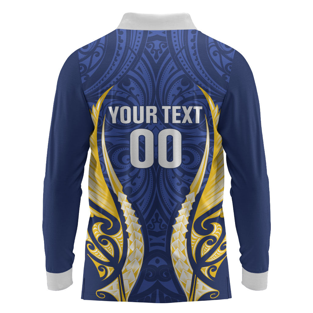 Bay of Plenty 2026 Rugby Custom Long Sleeve Polo Shirt NZ Maori Silver Fern