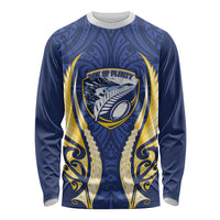 Bay of Plenty 2026 Rugby Custom Long Sleeve Shirt NZ Maori Silver Fern LT14 Unisex Blue - Polynesian Pride
