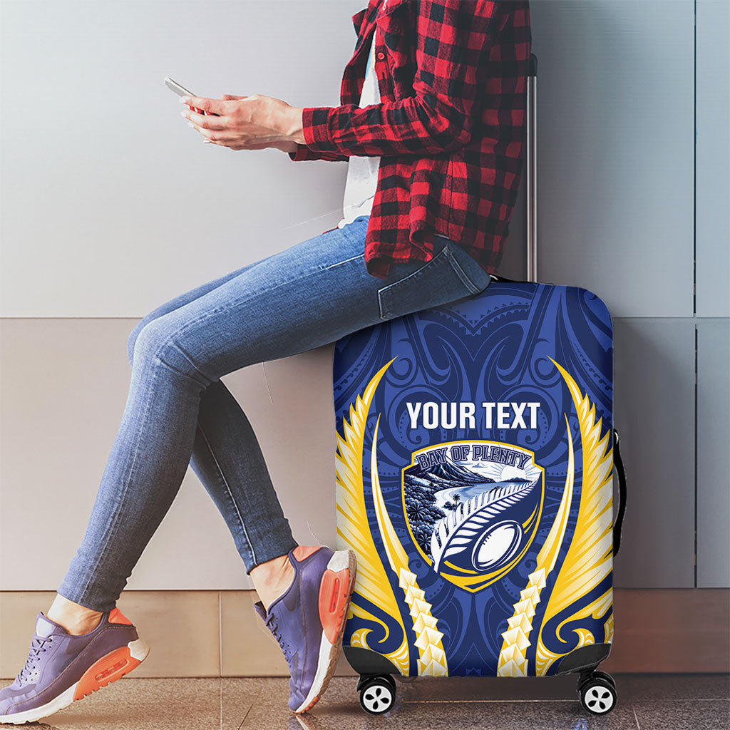 Bay of Plenty 2026 Rugby Custom Luggage Cover NZ Maori Silver Fern LT14 - Polynesian Pride