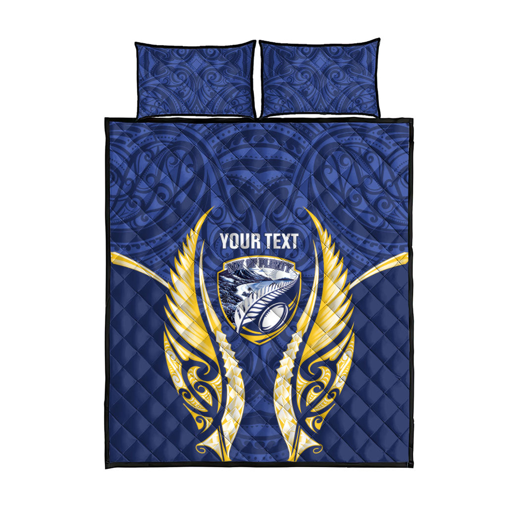 Bay of Plenty 2026 Rugby Custom Quilt Bed Set NZ Maori Silver Fern