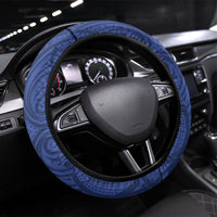 Bay of Plenty 2026 Rugby Custom Steering Wheel Cover NZ Maori Silver Fern LT14 Universal Fit Blue - Polynesian Pride
