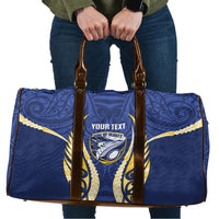 Bay of Plenty 2026 Rugby Custom Travel Bag NZ Maori Silver Fern LT14 Blue - Polynesian Pride