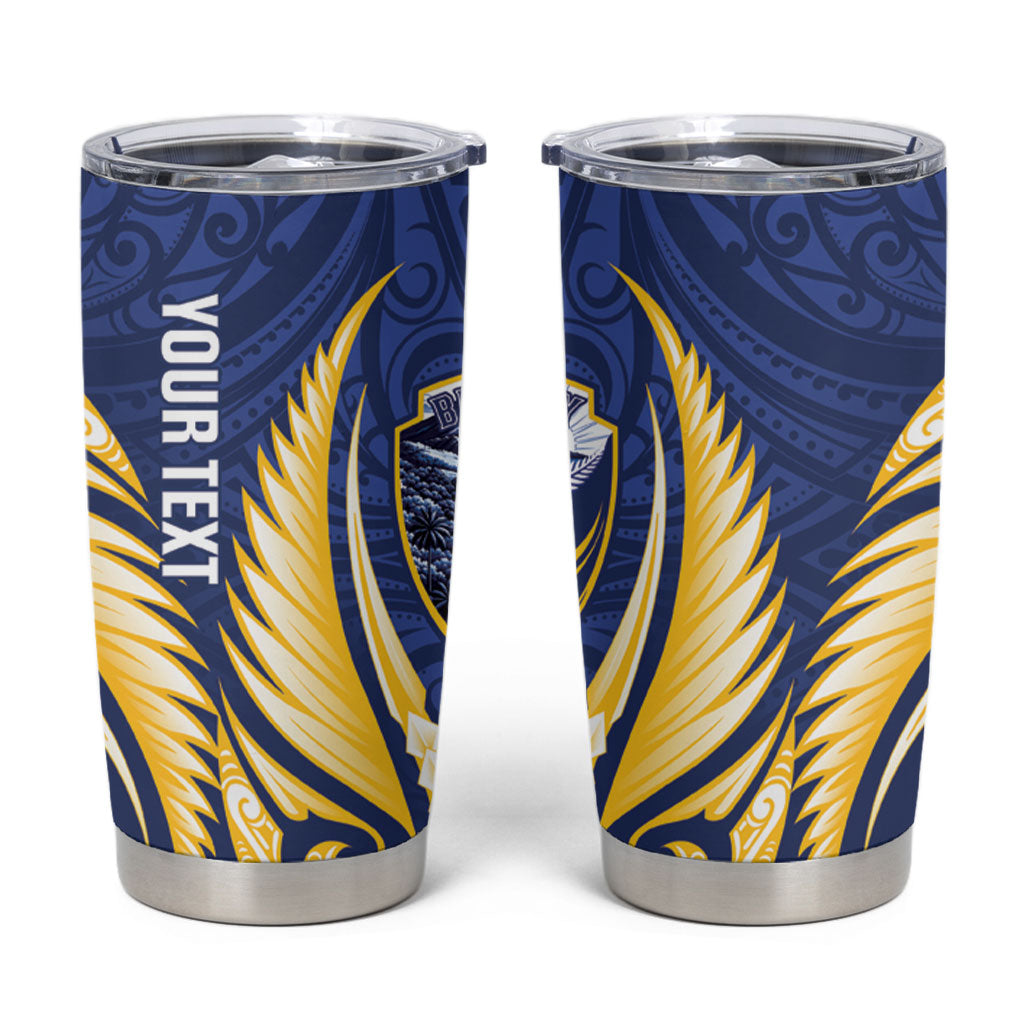 Bay of Plenty 2026 Rugby Custom Tumbler Cup NZ Maori Silver Fern LT14 Blue - Polynesian Pride