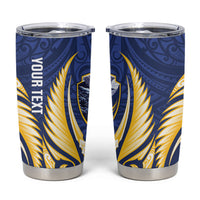 Bay of Plenty 2026 Rugby Custom Tumbler Cup NZ Maori Silver Fern LT14 Blue - Polynesian Pride
