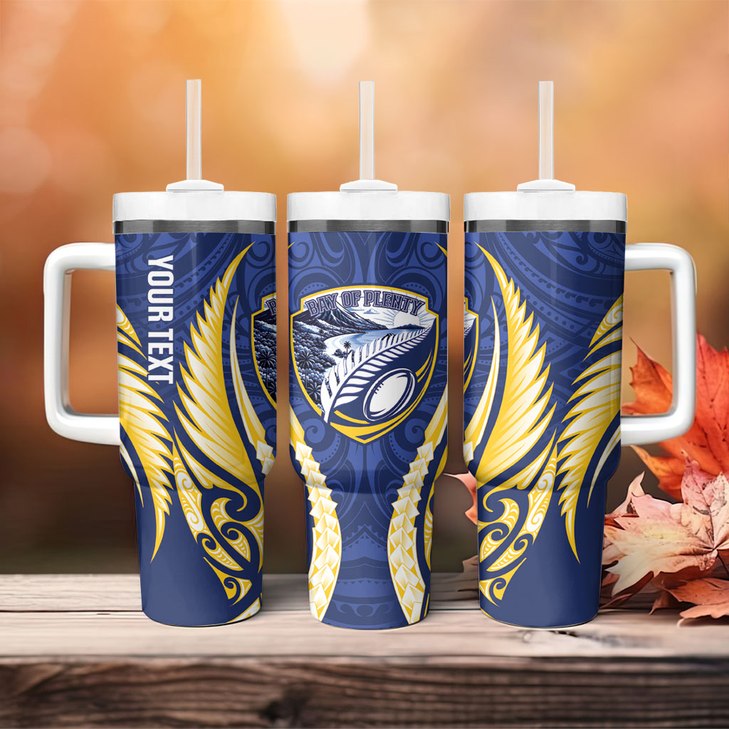 Bay of Plenty 2026 Rugby Custom Tumbler With Handle NZ Maori Silver Fern LT14 - Polynesian Pride
