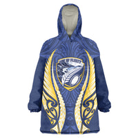 Bay of Plenty 2026 Rugby Custom Wearable Blanket Hoodie NZ Maori Silver Fern LT14 One Size Blue - Polynesian Pride