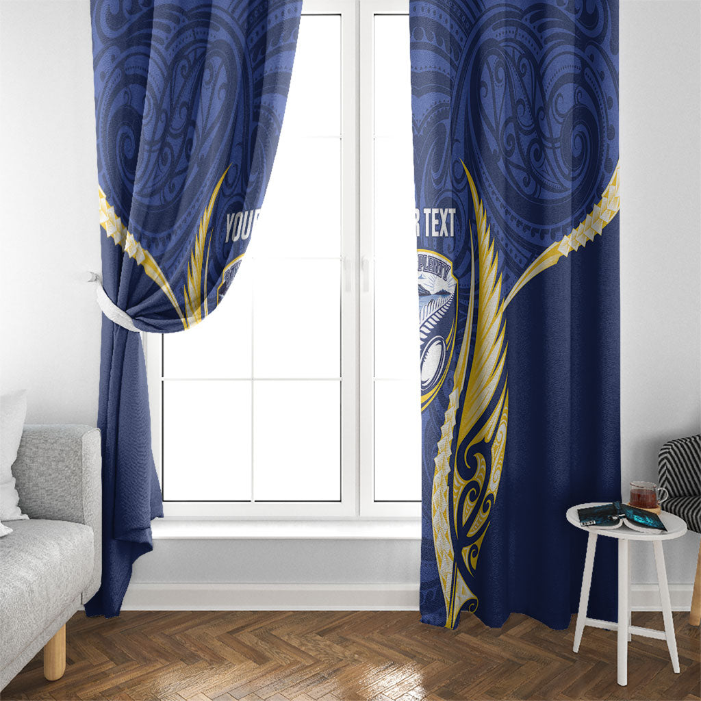 Bay of Plenty 2026 Rugby Custom Window Curtain NZ Maori Silver Fern