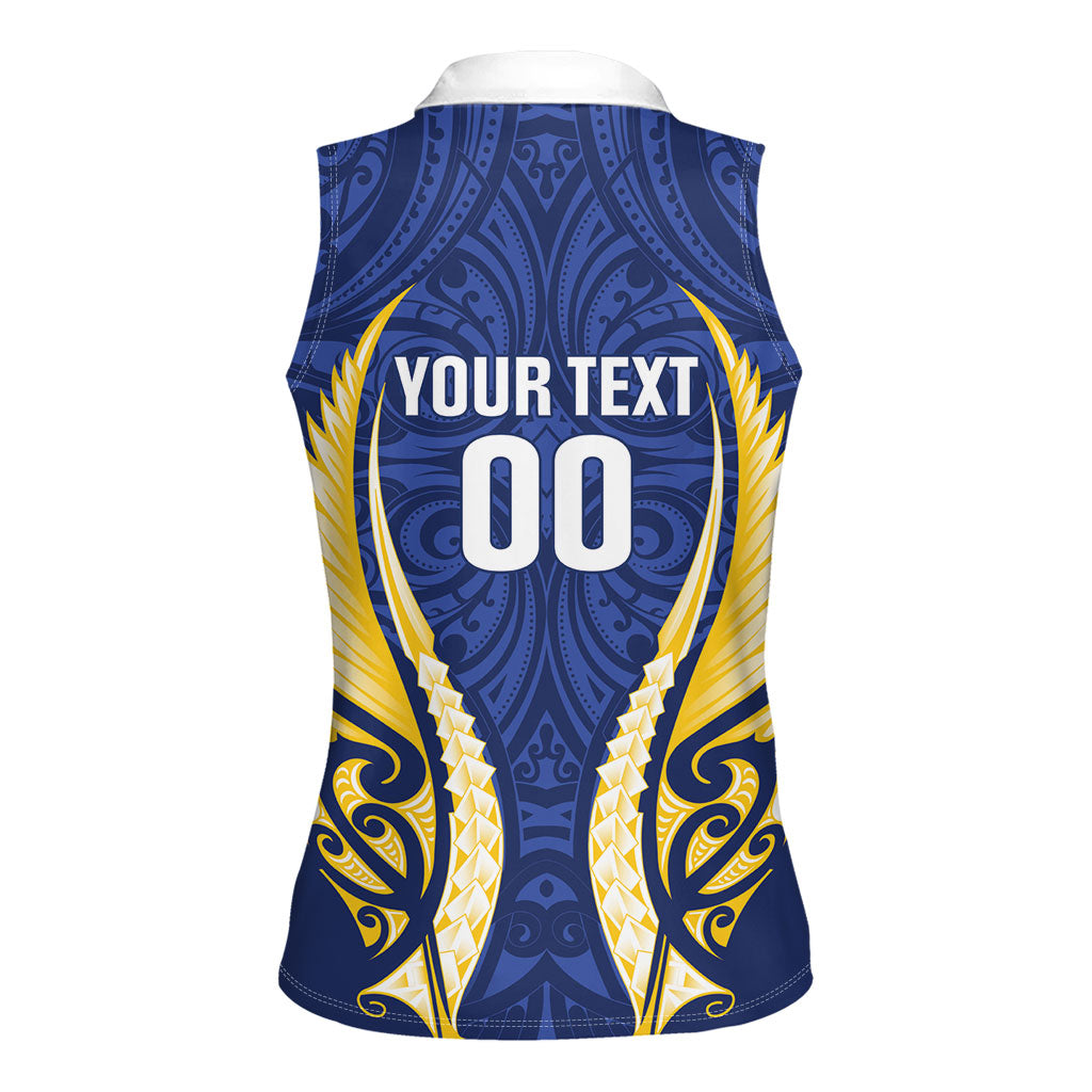 Bay of Plenty 2026 Rugby Custom Women Sleeveless Polo Shirt NZ Maori Silver Fern LT14 - Polynesian Pride