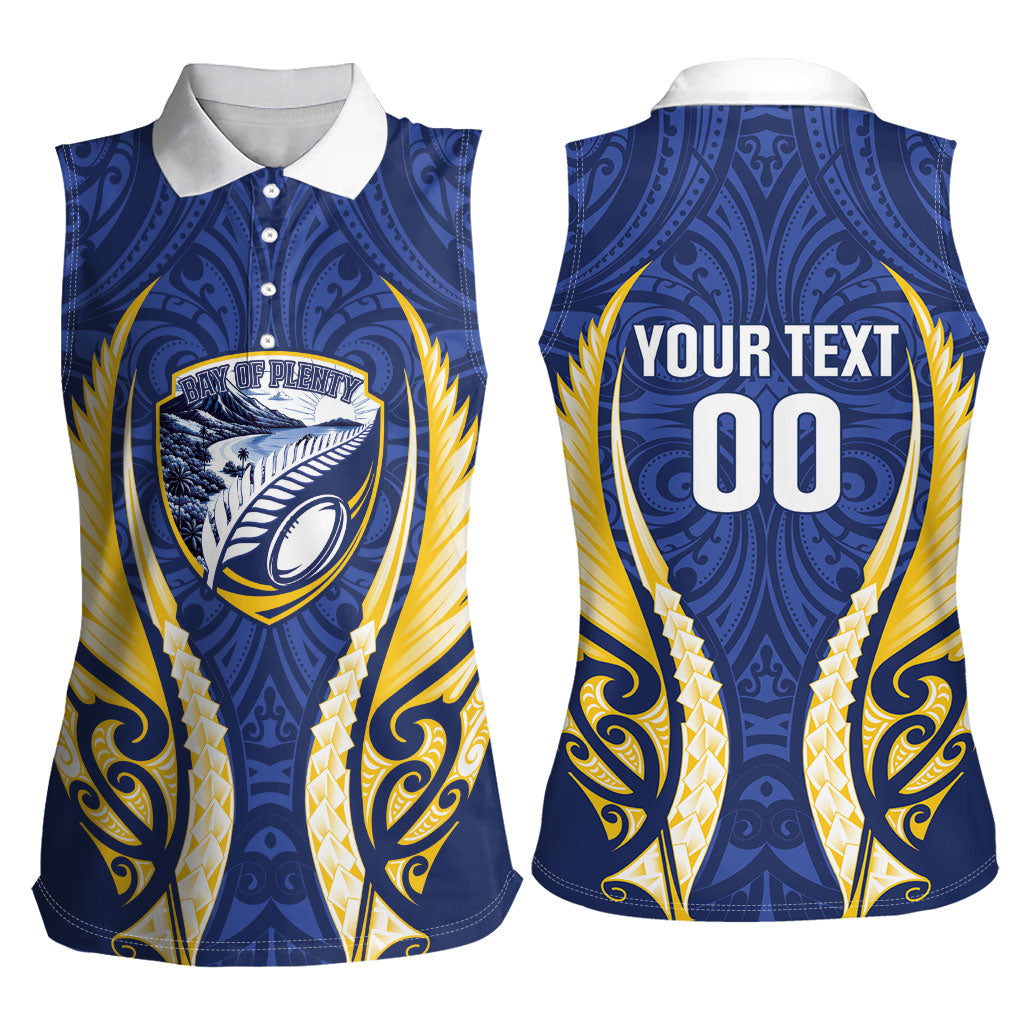 Bay of Plenty 2026 Rugby Custom Women Sleeveless Polo Shirt NZ Maori Silver Fern LT14 - Polynesian Pride
