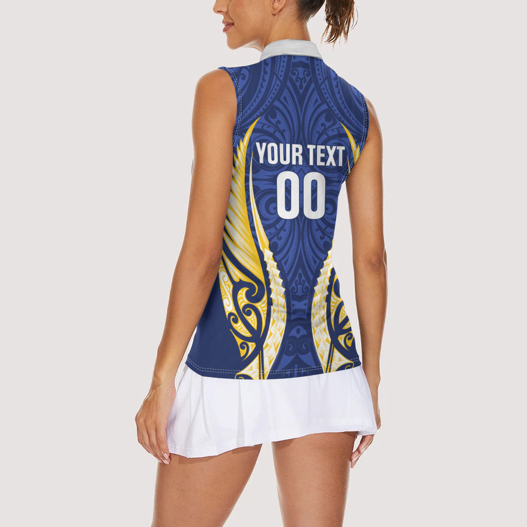 Bay of Plenty 2026 Rugby Custom Women Sleeveless Polo Shirt NZ Maori Silver Fern LT14 - Polynesian Pride