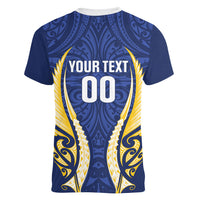 Bay of Plenty 2026 Rugby Custom Women V-Neck T-Shirt NZ Maori Silver Fern
