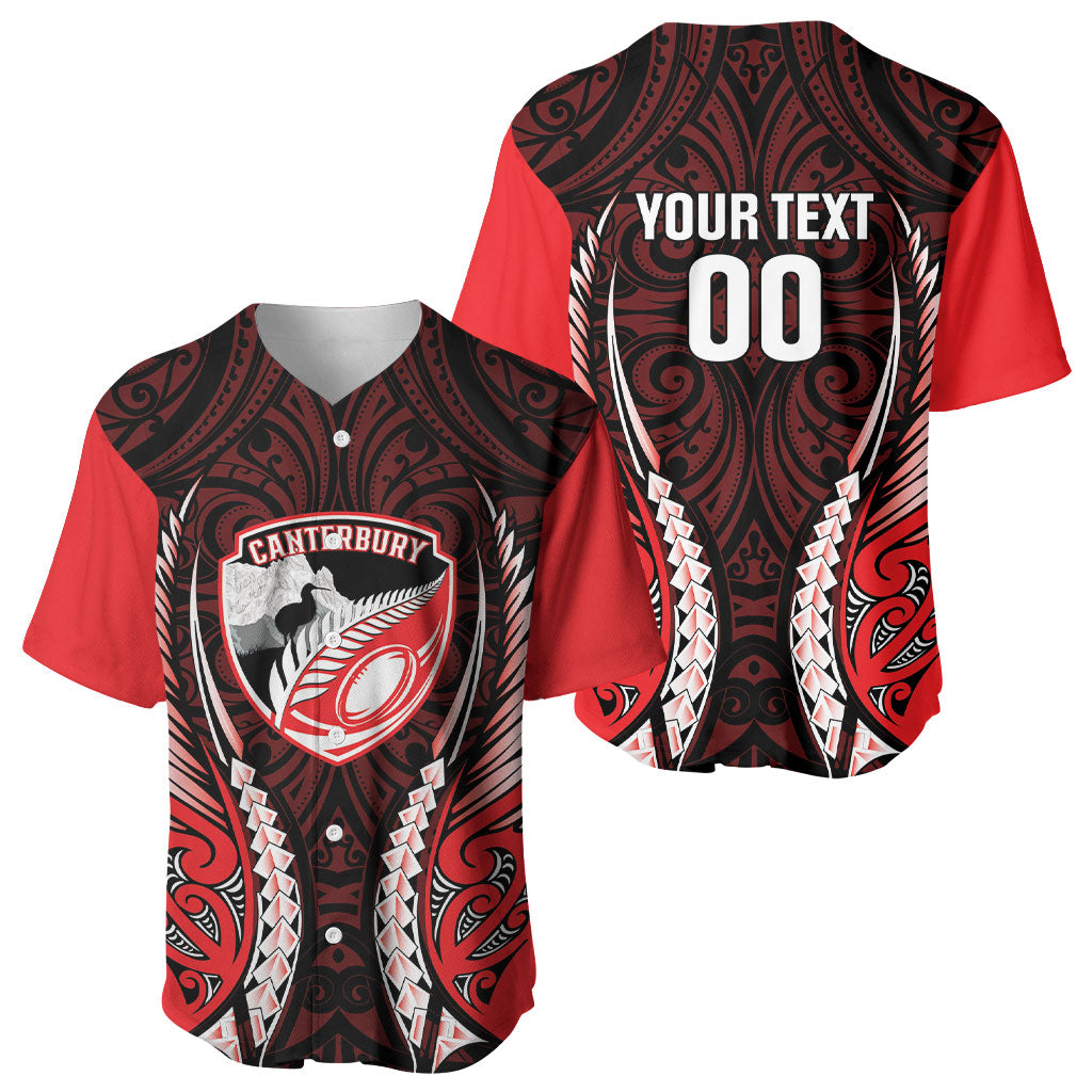 Canterbury 2026 Rugby Custom Baseball Jersey NZ Maori Silver Fern