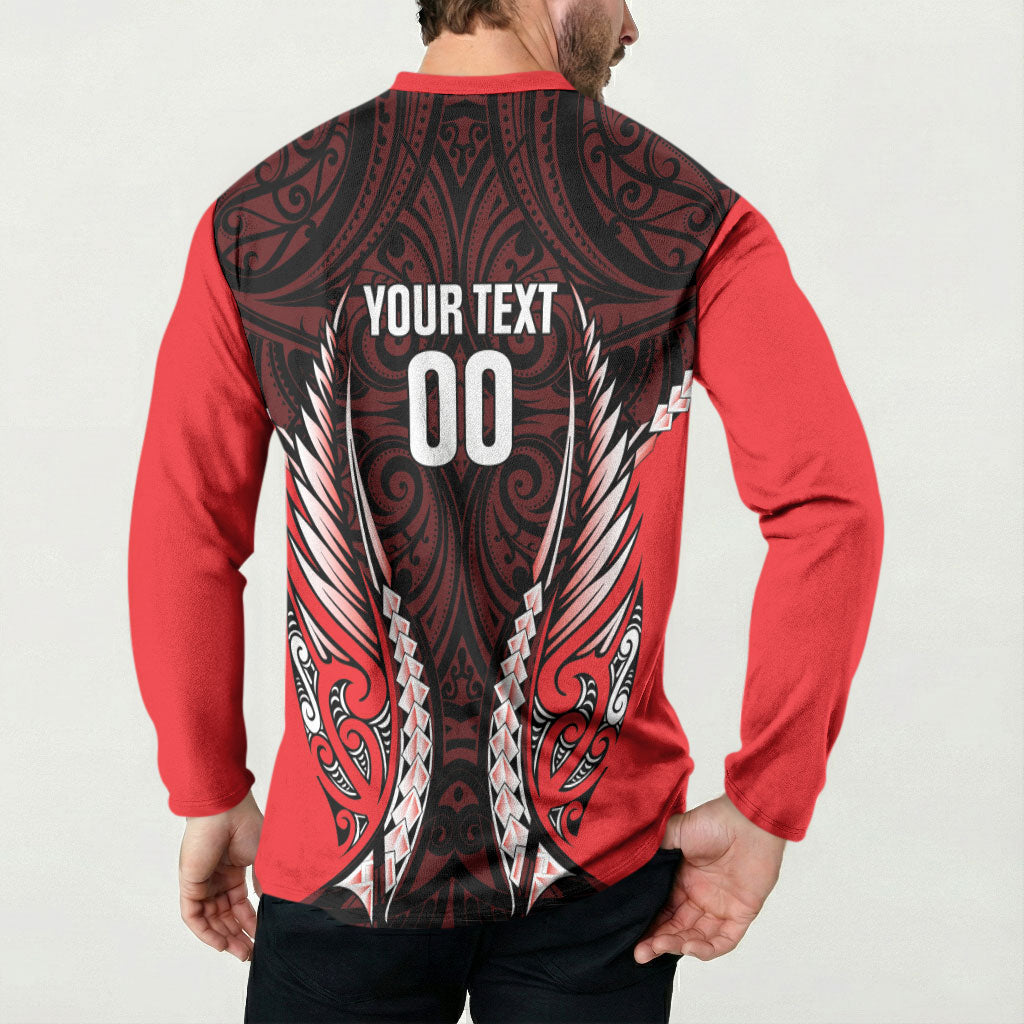 Canterbury 2026 Rugby Custom Button Sweatshirt NZ Maori Silver Fern LT14 - Polynesian Pride