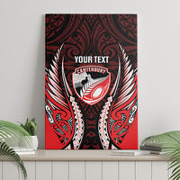Canterbury 2026 Rugby Custom Canvas Wall Art NZ Maori Silver Fern