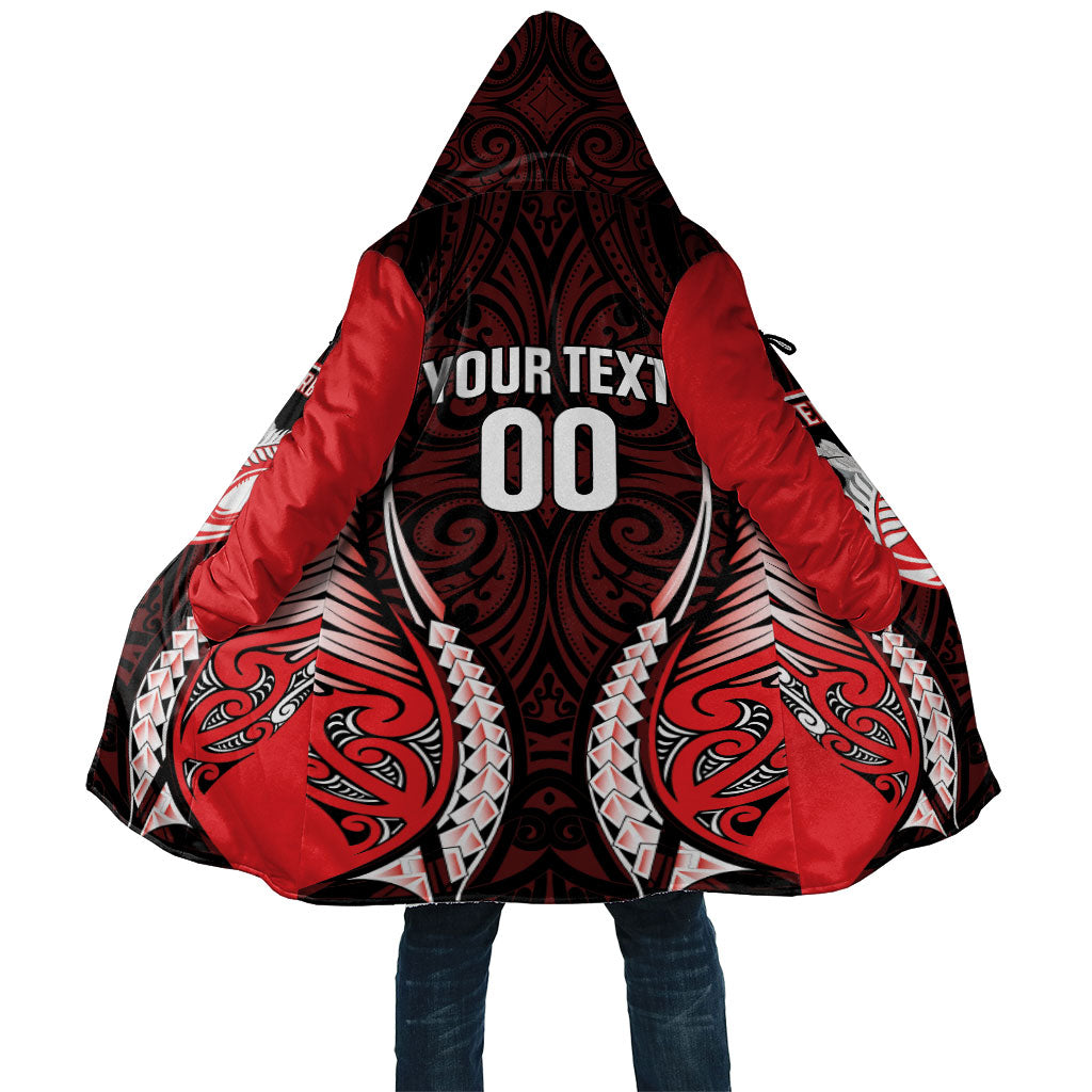 Canterbury 2026 Rugby Custom Cloak NZ Maori Silver Fern LT14 Unisex Red - Polynesian Pride