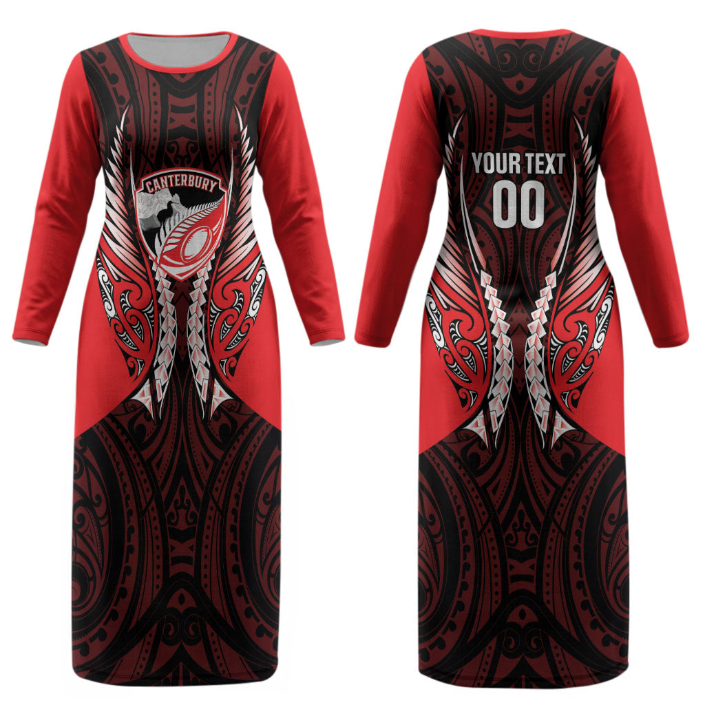Canterbury 2026 Rugby Custom Couples Matching Long Sleeve Bodycon Dress and Long Sleeve Button Shirt NZ Maori Silver Fern LT14 - Polynesian Pride