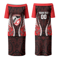 Canterbury 2026 Rugby Custom Couples Matching Puletasi and Hawaiian Shirt NZ Maori Silver Fern LT14 - Polynesian Pride