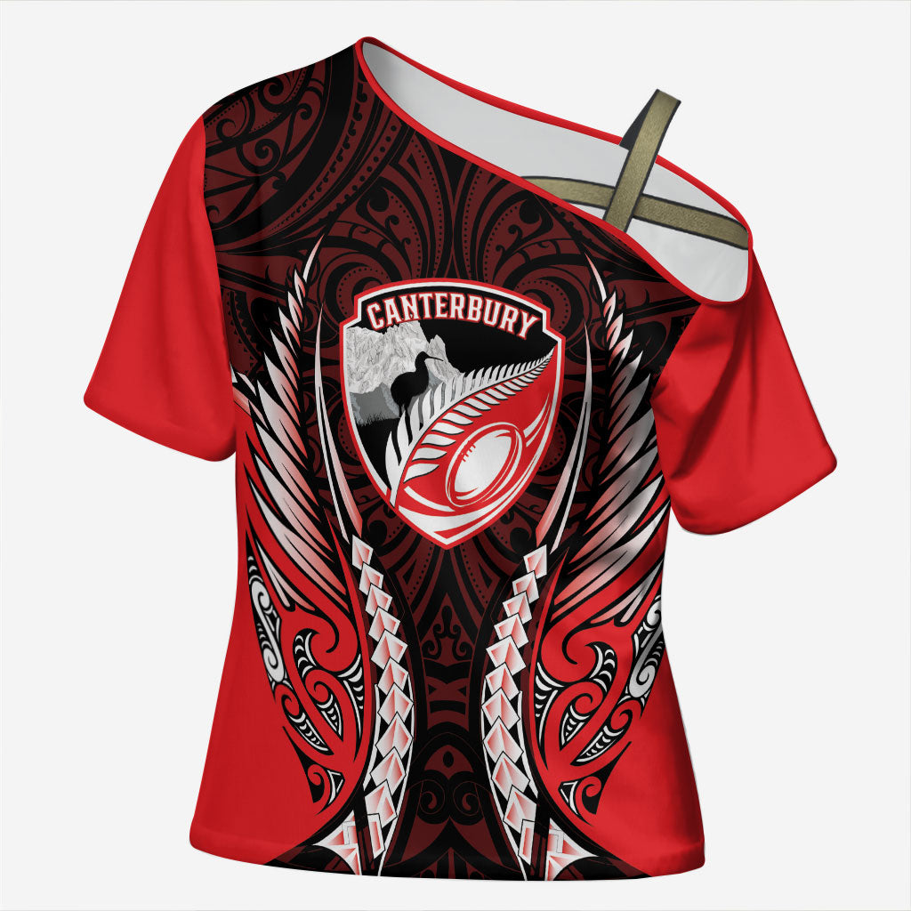 Canterbury 2026 Rugby Custom Cross Shoulder Shirt NZ Maori Silver Fern
