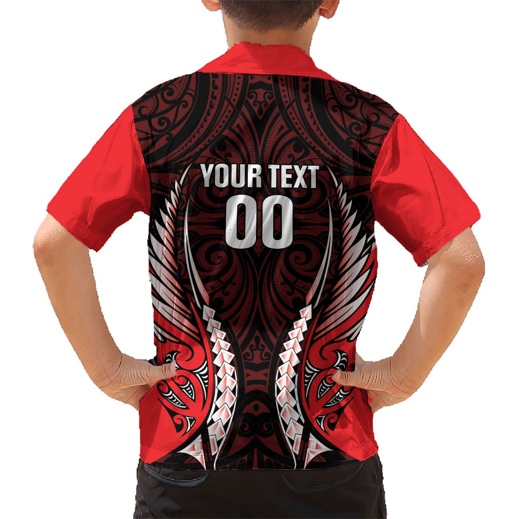 Canterbury 2026 Rugby Custom Family Matching Off The Shoulder Long Sleeve Dress and Hawaiian Shirt NZ Maori Silver Fern