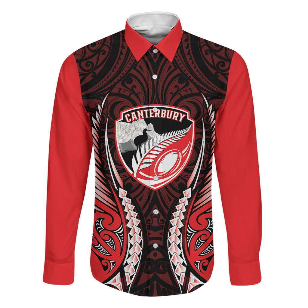Canterbury 2026 Rugby Custom Family Matching Off The Shoulder Long Sleeve Dress and Hawaiian Shirt NZ Maori Silver Fern