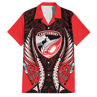 Canterbury 2026 Rugby Custom Family Matching Short Sleeve Bodycon Dress and Hawaiian Shirt NZ Maori Silver Fern