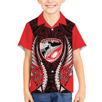 Canterbury 2026 Rugby Custom Kid Hawaiian Shirt NZ Maori Silver Fern