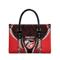 Canterbury 2026 Rugby Custom Leather Bag NZ Maori Silver Fern