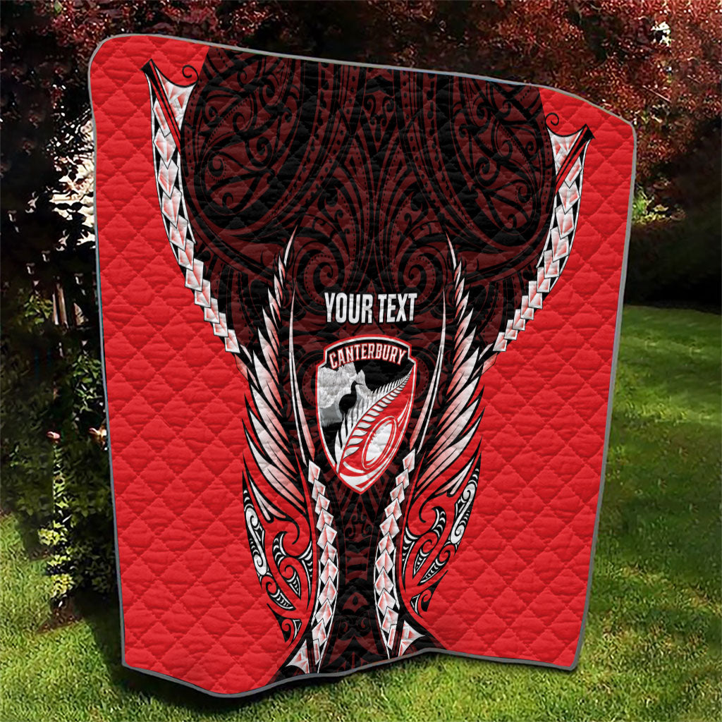 Canterbury 2026 Rugby Custom Quilt NZ Maori Silver Fern LT14 - Polynesian Pride