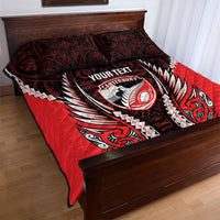 Canterbury 2026 Rugby Custom Quilt Bed Set NZ Maori Silver Fern
