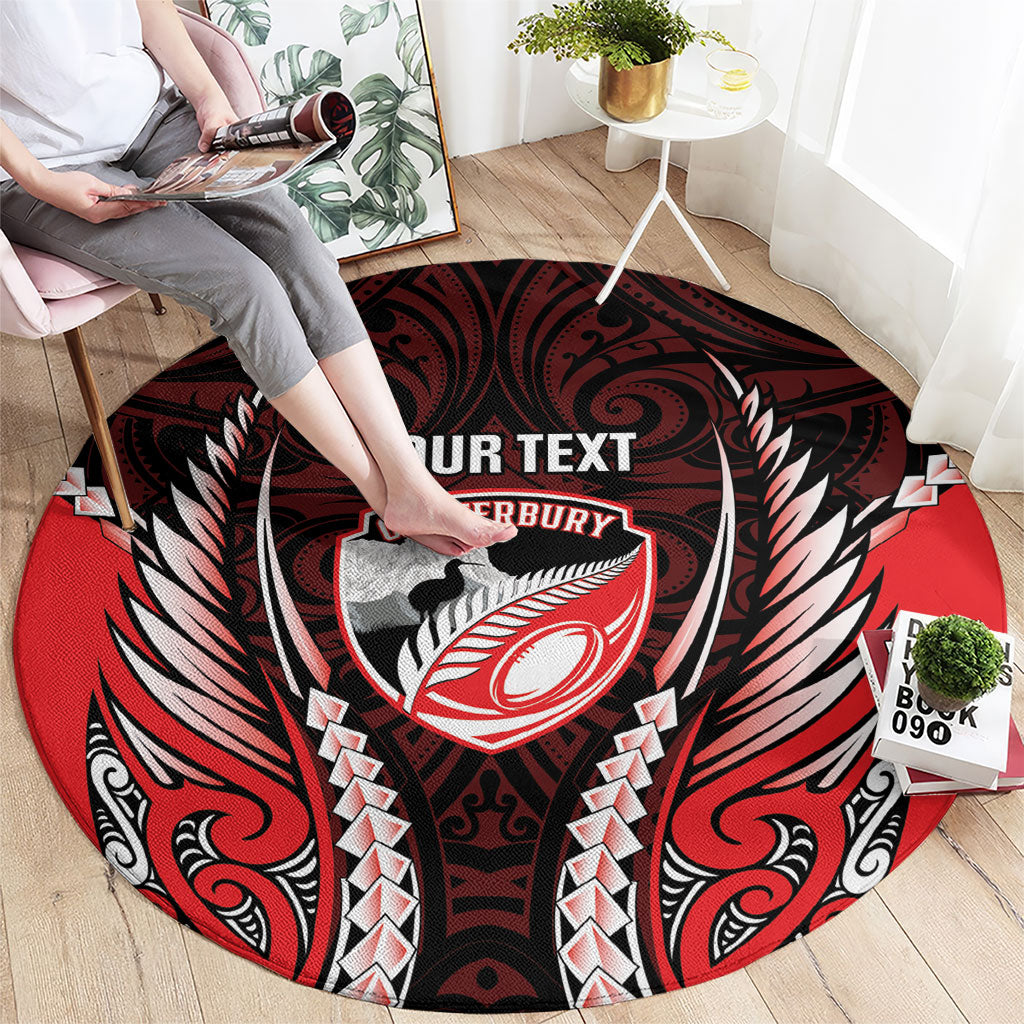 Canterbury 2026 Rugby Custom Round Carpet NZ Maori Silver Fern
