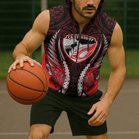 Canterbury 2026 Rugby Custom Sleeveless Zip Hoodie NZ Maori Silver Fern LT14 - Polynesian Pride