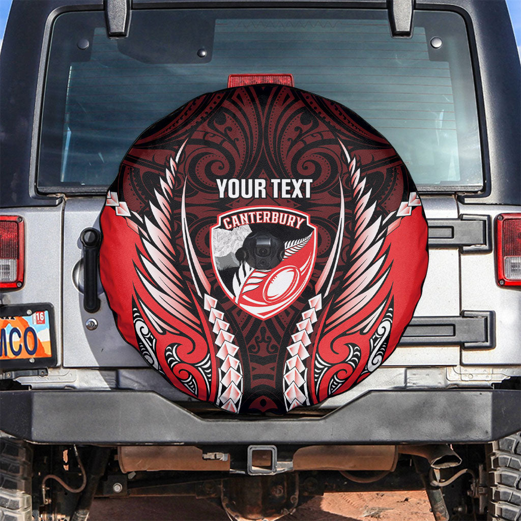 Canterbury 2026 Rugby Custom Spare Tire Cover NZ Maori Silver Fern