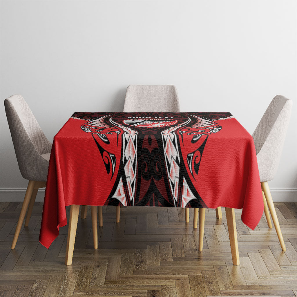 Canterbury 2026 Rugby Custom Tablecloth NZ Maori Silver Fern