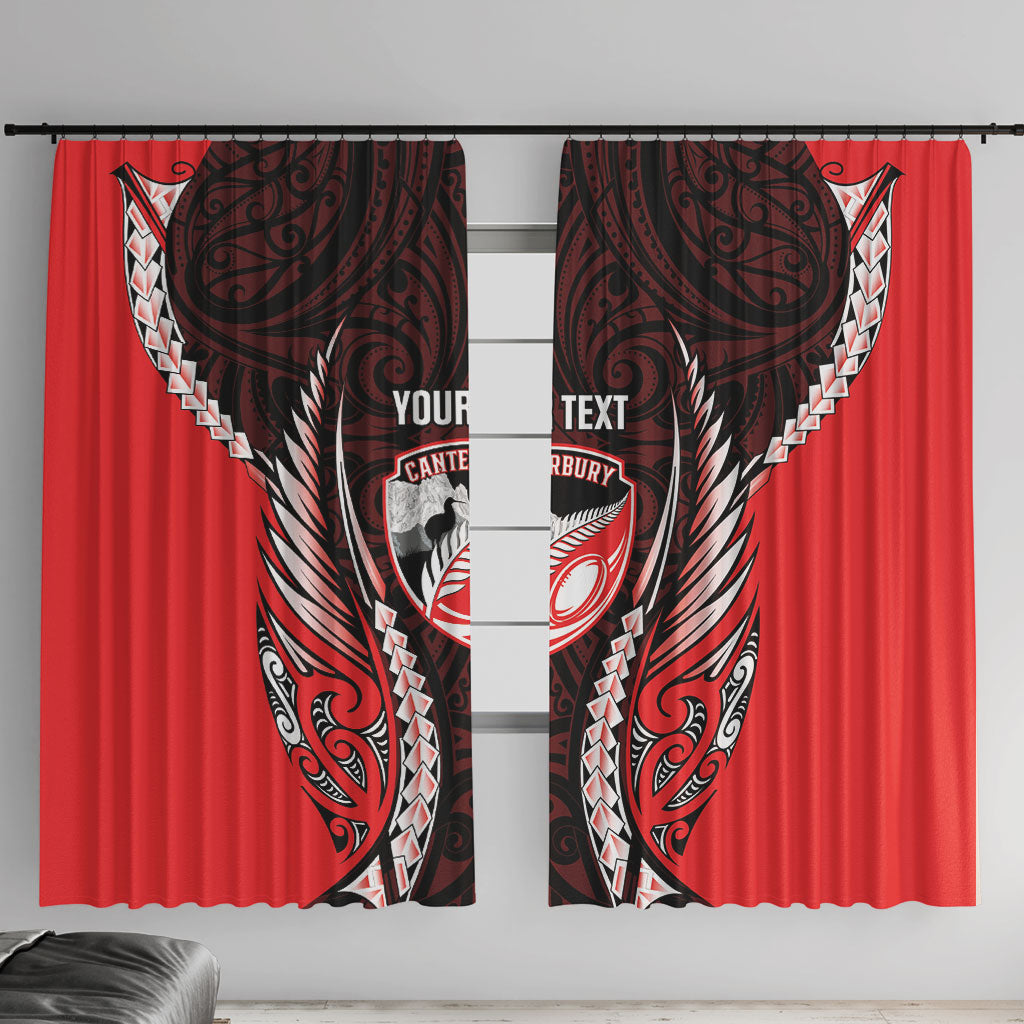 Canterbury 2026 Rugby Custom Window Curtain NZ Maori Silver Fern