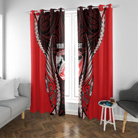 Canterbury 2026 Rugby Custom Window Curtain NZ Maori Silver Fern