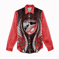 Canterbury 2026 Rugby Custom Women Casual Shirt NZ Maori Silver Fern LT14 - Polynesian Pride