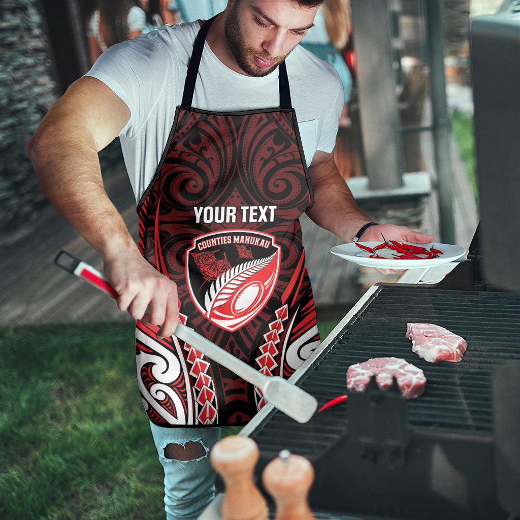 Counties Manukau 2026 Rugby Custom Apron NZ Maori Silver Fern
