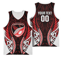Counties Manukau 2026 Rugby Custom Basketball Jersey NZ Maori Silver Fern LT14 - Polynesian Pride