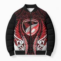 Counties Manukau 2026 Rugby Custom Bomber Puffer Jacket NZ Maori Silver Fern