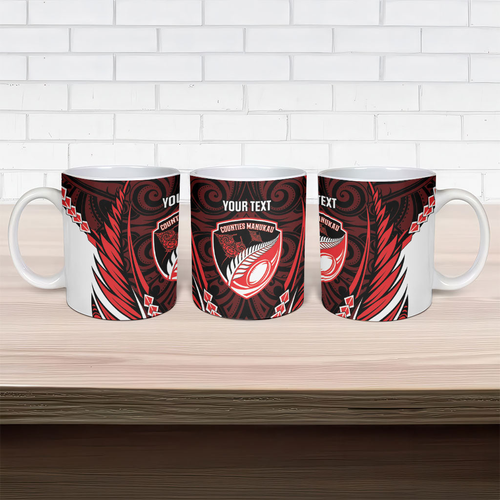 Counties Manukau 2026 Rugby Custom Ceramic Mug NZ Maori Silver Fern