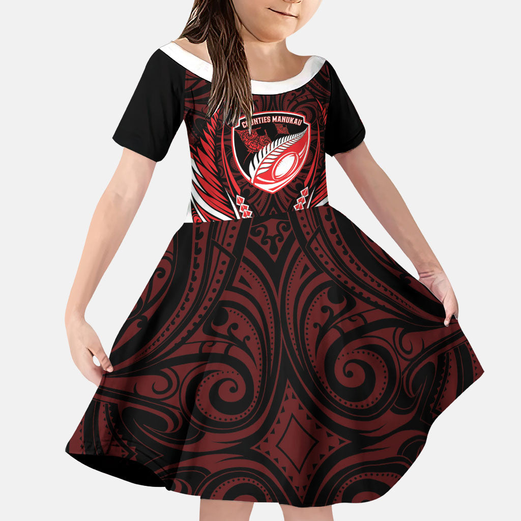 Counties Manukau 2026 Rugby Custom Family Matching Mermaid Dress and Hawaiian Shirt NZ Maori Silver Fern