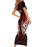 Counties Manukau 2026 Rugby Custom Family Matching Short Sleeve Bodycon Dress and Hawaiian Shirt NZ Maori Silver Fern