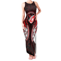 Counties Manukau 2026 Rugby Custom Family Matching Tank Maxi Dress and Hawaiian Shirt NZ Maori Silver Fern