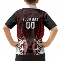 Counties Manukau 2026 Rugby Custom Kid Hawaiian Shirt NZ Maori Silver Fern LT14 - Polynesian Pride
