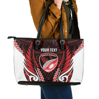 Counties Manukau 2026 Rugby Custom Leather Tote Bag NZ Maori Silver Fern