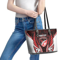 Counties Manukau 2026 Rugby Custom Leather Tote Bag NZ Maori Silver Fern