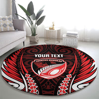 Counties Manukau 2026 Rugby Custom Round Carpet NZ Maori Silver Fern